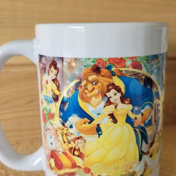 Disney Set of 2 Collectible Coffee Mugs, Beauty and the Beast full sized cups - Picture 2 of 16